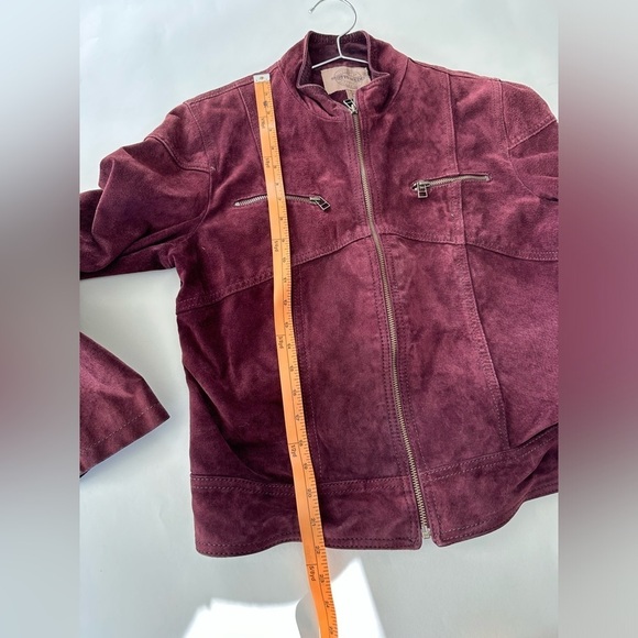 Vintage Suede Jacket & Pant Set - “Skotts Suede” - Deep Plum - Size 6 - Picture 13 of 13